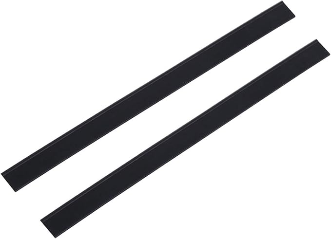2Pcs Rubber Squeegee Replacement Blades, 250mm/280mm Squeegee Rubber Accessory Black Squeegee Replacement Rubber for Glass Doors Windows Bathroom Car Windshield (2 Pcs 250mm Blade)