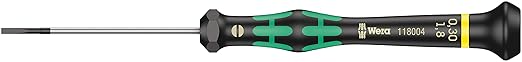 Wera 2035/6 A Kraftform Micro Slotted/Phillips Electronics Screwdriver Set and Rack, 6-Pieces