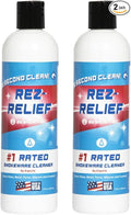 SNOWTREE - 2 Pack Rez Relief Glass Cleaner Solution for Glass, Ceramic, Metal & Silicone - 12 Fluid Oz Bottles (2 Pack) - Refreshing Citrus Scent Glass Cleaner Liquid - Removes Stains & Smells