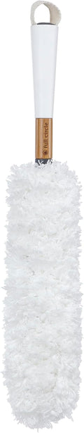Full Circle Dust Whisperer Microfiber Duster - Machine Washable, For Ceiling Fans, Blinds, Furniture - White