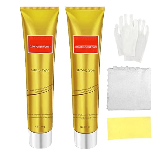 Instashine Metal Polish Cream, Ultimate Metal Polish Cream, All Metal Polish Cream, Instashine Metal Polish, Ultimate Metal Polishing Cream for Stainless Steel/Aluminum/Brass/Copper (2Pcs)