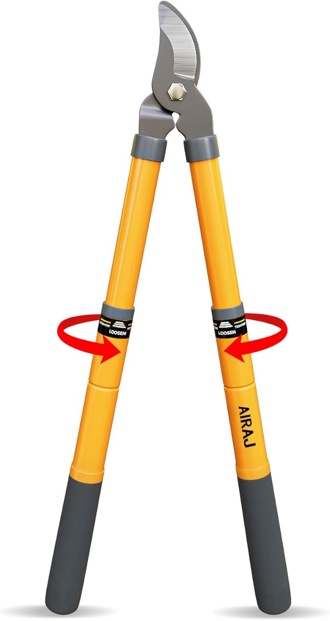 AIRAJ 16-24'' Extendable Loppers for Tree Trimming | Branch Cutter with 1.5“ Cutting Capacity | Loppers for Gardening | Garden Shears