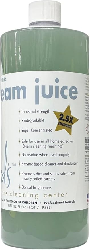 Fred’s Enzyme Carpet Steam Juice - For Home Carpet Cleaning Machines, Deep-Cleaning & Pet-Stain Formula