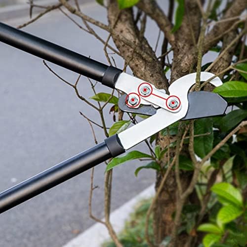 Kapoo Bypass Lopper with Compound Action, Chops Thick Branches with Ease, 30 Inch Tree Trimmer, 1.75" Cutting Capacity Tree Pruner B03 Red, Black