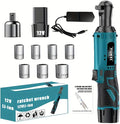 12V ratchet kit, car repair screw and nut disassembly, with quick charger, suitable for home and car repair, is a holiday gift for men. (1 battery + paper box + standard accessories)
