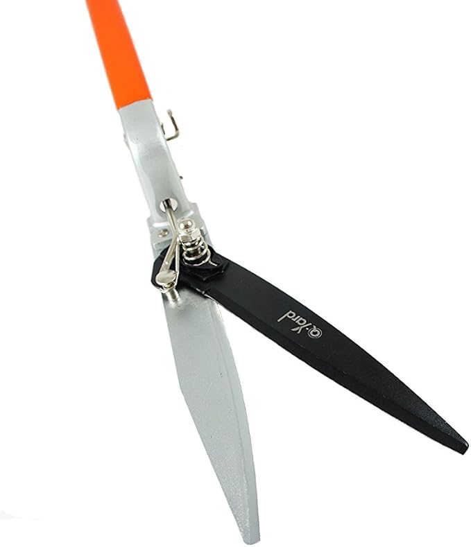 QY-741F Flower Bed and Grass Shear - Extra Sharp Garden Hand Pruners, Easier Cutting, Comfortable Ergonomic, Less Effort - Gardening Scissors for Men & Women , Orange