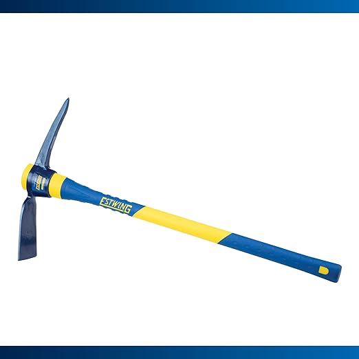 Estwing 5-Pound Pick Mattock, 36-Inch Fiberglass Handle, Ideal for Hoeing in Tight Quarters or Rocky Soil