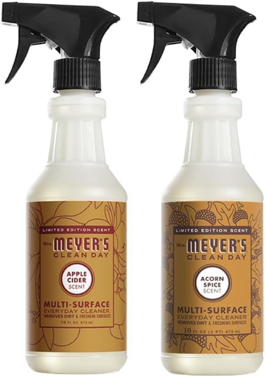 Mrs. MEYER'S CLEAN DAY Acorn Spice + Apple Cider Variety, 1 Multi-Surface Cleaner, 16 OZ, 1 Multi-Surface Cleaner, 16 OZ, 1 CT Acorn Spice + Apple Cider