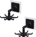 Hanging Utensil Holder Hooks for Kitchen | Utensil Hanger Wall Mount 360 Degrees Rotating and Folding Hook | (Pack-2)