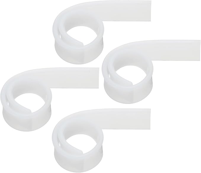 MECCANIXITY Replacement Squeegee Rubber for Window, Glass, Shower Doors, Tile Wall Cleaning, 9.84 Inch, White Pack of 4