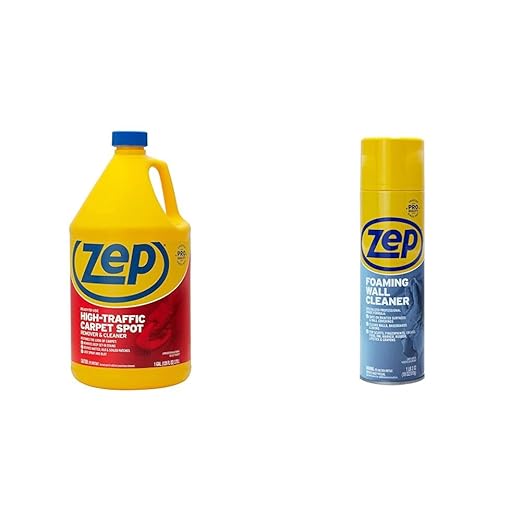 Zep High Traffic Carpet Cleaner Removes Deep Stains Bundle with Foaming Wall Cleaner