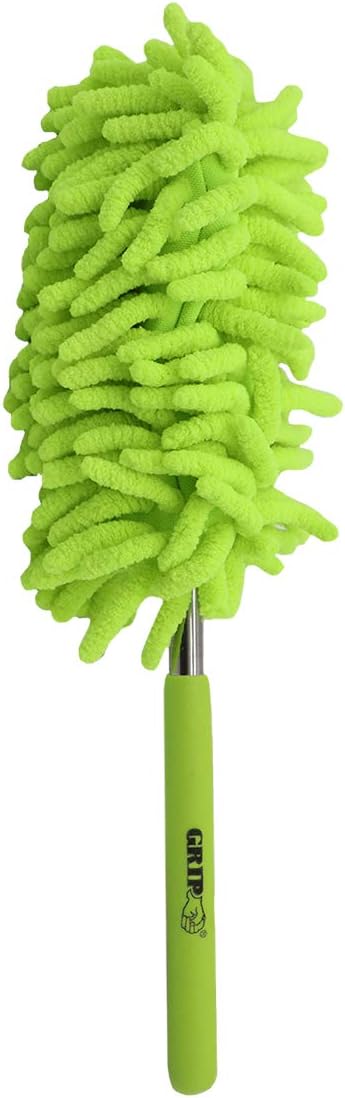 Grip Telescopic Micro Fiber Duster - Extends 10" to 34" - Traps and Holds Dust Without Harmful Cleaning Chemicals - Cleaning/Dusting Around Home, Office, Vehicle