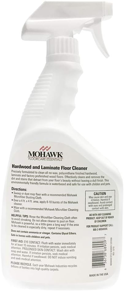 Mohawk FloorCare Essentials Hardwood & Laminate Floor Cleaner - 32 Ounce Spray Bottle