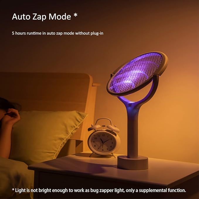 2-Pack Anne Diary Electric Bug Zapper Racket Mosquito Fly Gnat Wasp Killer USB Type-C Rechargeable Swatter Indoor Rotating Head