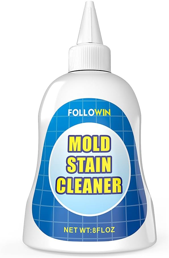 FOLLOWIN Mold and Mildew Remover Gel, Household Mold Stain Cleaner for Bathroom Grout, Silicone Caulk, Washing Machine Seal, Shower Tile, Kitchen Sink, Bathtub, Window Seals, 8 oz