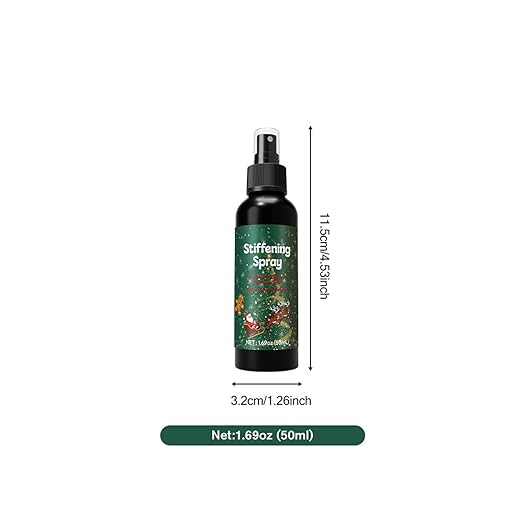 Fabric Stiffener Spray, 120ml Starch Stiffen Quick Fabric Spray for Stiffening with Easy Application for Lace, Wool, Clothes, Felt, Crochet, Holiday Decoration
