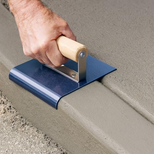 Bon 22-778 6-Inch by 6-Inch Blue Steel Sidewalk Edger with 1/2-Inch Radius and 5/8-Inch Lip with Wood Handle