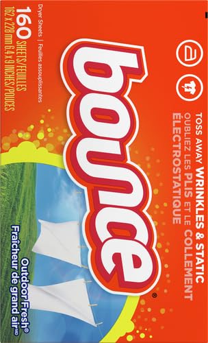 Bounce Fabric Softener Sheets, Orange Outdoor Fresh 160.0 Count