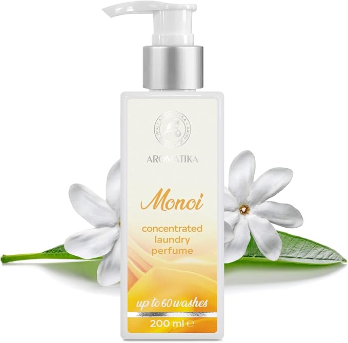 Concentrated Laundry Perfume Monoi – 200 ml – Liquid Laundry Fragrance – Linen Freshener – Exotic Scent