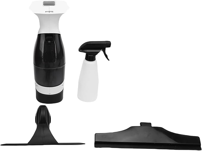 Focket Power Window Vacuum Overcharger,Rechargeable Cordless Window Cleaner with 2200MAh Battery,for Shower Glass Countertop Mirrors.(US PLUG 100-240V)