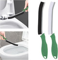 Toilet Brush, 2 Pcs Bathroom Cleaning Brush, Toilet Scrubber, Deep Toilet Bowl Brush with Hanging Hole, Multifunctional Gap Cleaning Brush, Bristles for Kitchen Sinks, Tub,Shower (2, Green)