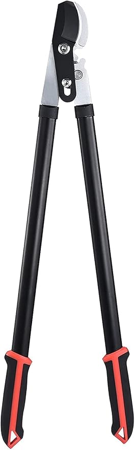 Kapoo Bypass Lopper with Compound Action, Chops Thick Branches with Ease, 30 Inch Tree Trimmer, 1.75" Cutting Capacity Tree Pruner B03 Red, Black