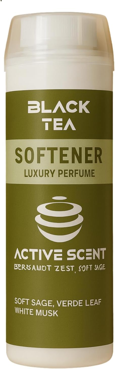 Indian Bergamot - Black Tea Luxury Fabric Softener – 1 Liter (33.8 fl oz) – Sophisticated Black Tea Perfume-Inspired Softener, Long-Lasting Fragrance, Ultra-Soft Finish
