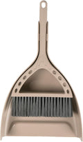 Mini Broom and Dustpan Set Small Dust pan and Brush Set Perfect for Desk Office Camping Dorm RV Essentials (Khaki)