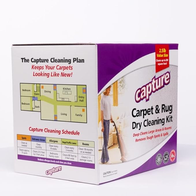 Capture Premium Lemon Scent Carpet Cleaner 2.5 lb. Powder - Case of: 1