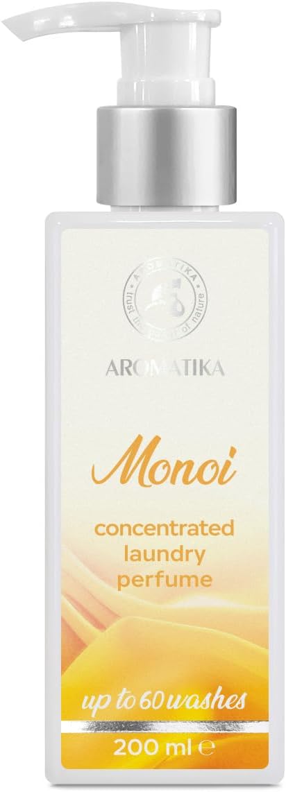 Concentrated Laundry Perfume Monoi – 200 ml – Liquid Laundry Fragrance – Linen Freshener – Exotic Scent