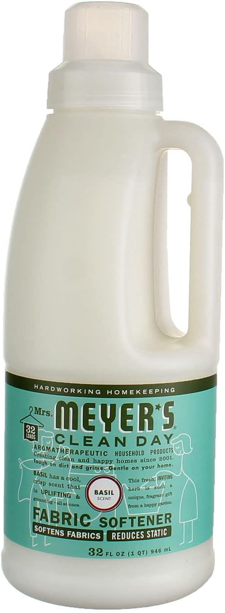 Mrs. Meyer'S Liquid Fabric Softener Biodegradable Basil 32 Oz