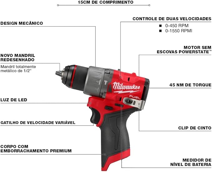 Milwaukee Electric - M12 Fuel. 1/2 Hammer Drill-Driver