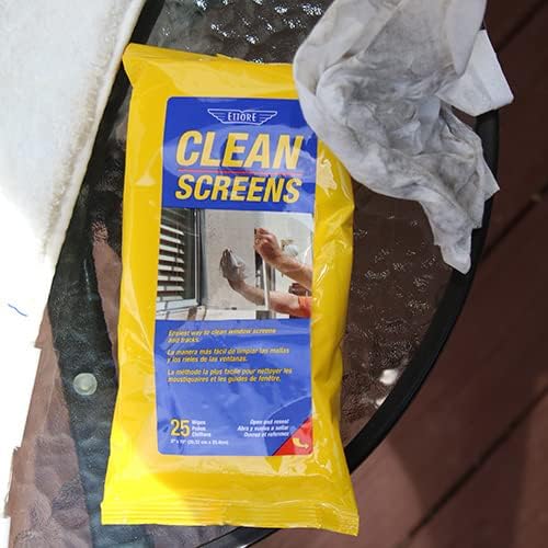 Ettore Clean Screens, 25 Wipes Per Pack