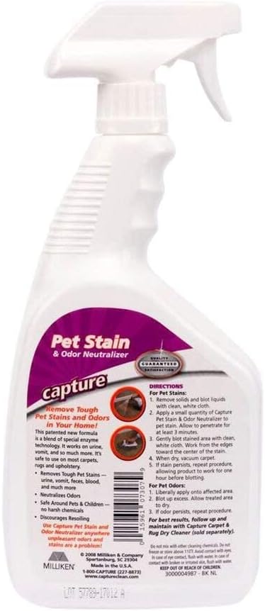 Capture Carpet & Rug Dry Cleaner (4lb) Pet Stain & Odor Neutralizer (32 oz), Pet Stain Remover for Carpet, Rug, Couch, Car & Upholstery - Bundle