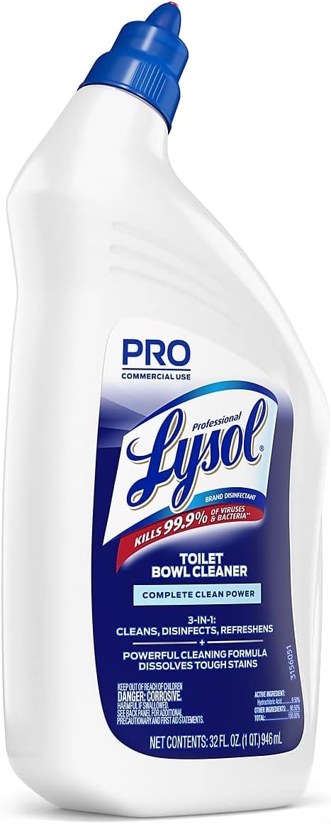 Professional Lysol, RAC74278EA, Power Toilet Bowl Cleaner, 1 Each, Blue,Green