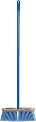 Superio Kitchen Broom Premium Blue Synthetic Bristles, with Blue Metal Handle, Heavy Duty Household Broom - Easy Swiping Dust and Wisp, Home, Kitchen Bedroom, Lobby, Floors, and Corners
