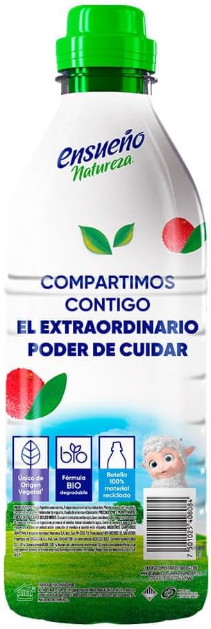 ENSUEÑO Natureza Fabric Softener with Lichi and Argan, Natural Extract Aroma, 850ml, 3 Pack