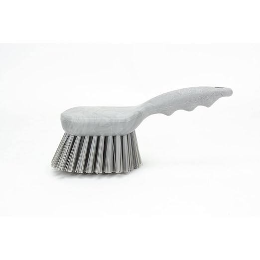 SPARTA 40541EC23 Plastic Scrub Brush, Utility Brush, Kitchen Brush With Hanging Hole For Cleaning, 8 Inches, Gray, (Pack of 6)