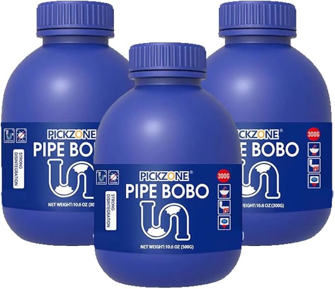 Pipe Bobo Drain Cleaner 3PCS, Drain Opener,Powerful Unclogging, Clog Remover, Shower, Tub, Compatible with All Pipe Materials