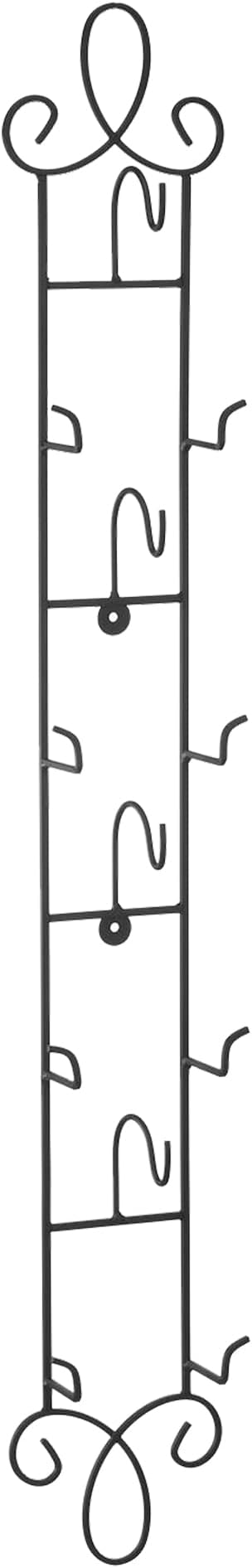 Tripar Augusta 4-Tier Vertical Black Cup and Saucer Plate Rack for Collectible Plates, Plaques, Dishes, & China