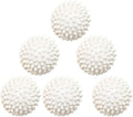 Reusable Dryer Balls Laundry Wash Dryer Balls Anti-Static Fabric Softener Laundry Washing Ball, 6pcs（White）
