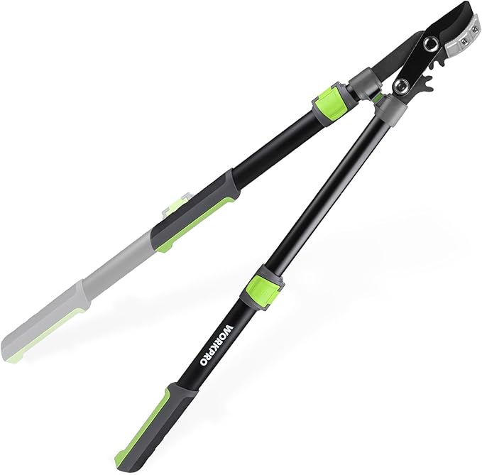 WORKPRO Extendable Anvil Lopper for Gardening, 25-37" Branch Cutter with 1.6" Cutting Capacity, Heavy-Duty Pruning Shear Featuring Gear System for Tree Trimming, Handheld Garden Shear with Sharp Blade