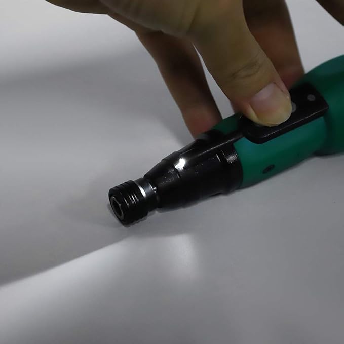 7V Electric Screwdriver Set, Cordless Power Screwdriver Cordless Electric Screwdriver Portable Automatic Home Repair Tool Kit with LED Lights and USB Cable Auto and Manual Mode