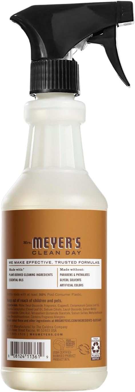 Mrs. MEYER'S CLEAN DAY Multi-Surface Cleaner 3 Pack Variety 16 OZ Each, 1 CT (Acorn Spice + Apple Cider + Fall Leaves)