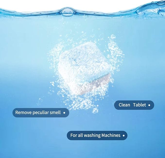 NATRUTH 30 Pack Washing Machine Cleaner Tablets, Solid Washer Deep Cleaning Tablet, Clean Inside Drum And Laundry Tub Seal