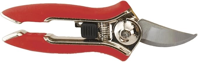 Dramm ColorPoint Stainless Steel Compact Garden Pruning Shears, Hand Pruner, Garden Clippers, with Heavy Duty Blade and Easy grip Handle, Red
