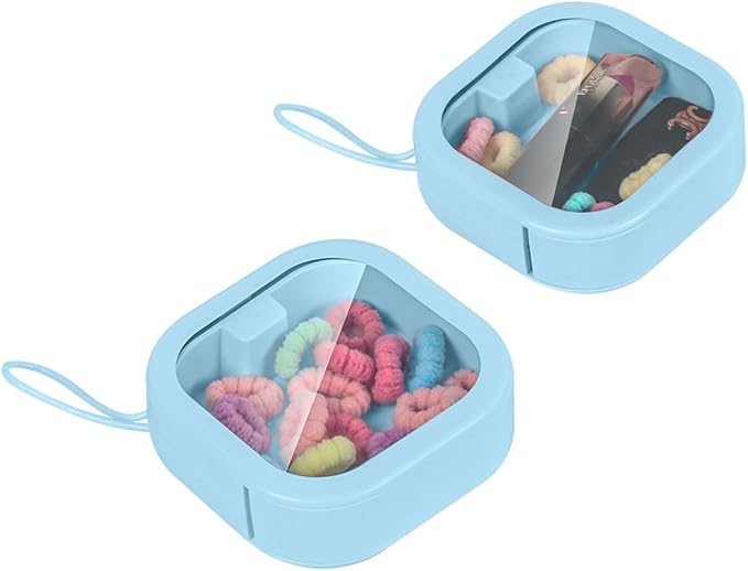 Hair Tie Organizer, Small Portable Hair Accessories Storage Can Be Stackable Or Hung On The Wall, Small Items Holder Hair Tie Organizer for Jewelry Hair Stuff Hair Clip Cotton Swab