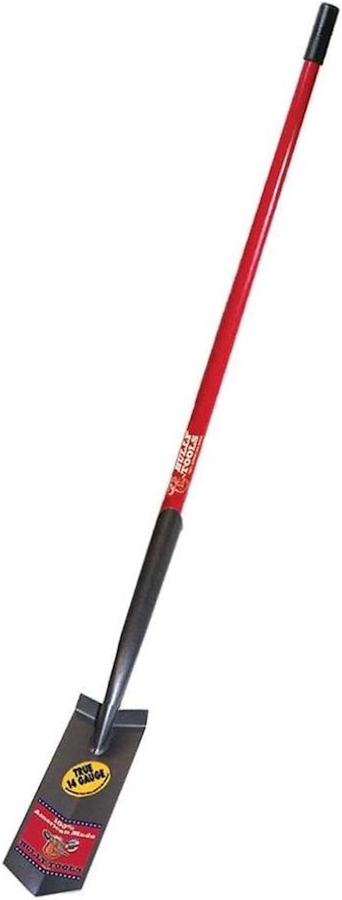 Bully Tools 4-Inch Trench Shovel - 14-Gauge Heavy Duty Trenching Tool with Fiberglass Long Handle for Digging, Landscaping, Opening and Clearing Narrow Trenches, Ideal for Garden & Tough Soil, 47-Inch