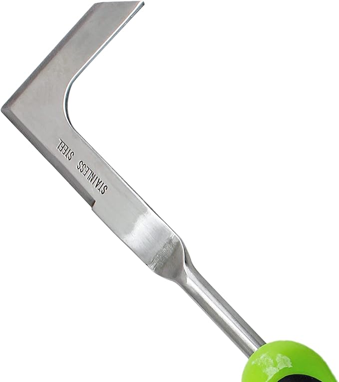 1 Pieces Hand Weed Puller Tool, Stainless Steel L Shape Garden Weed Remover Tool, Garden Weeder Tool for Lawn Farmland Transplant Gardening Plant Tool