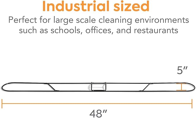 Professional Dust Mop Frame, 48" x 5", Black